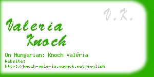 valeria knoch business card